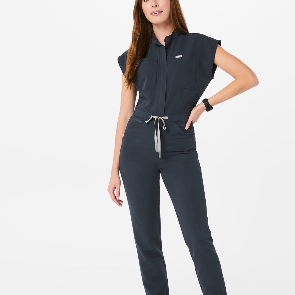 Figs Dark Harbor Rafaela Cargo Jumpsuit XS